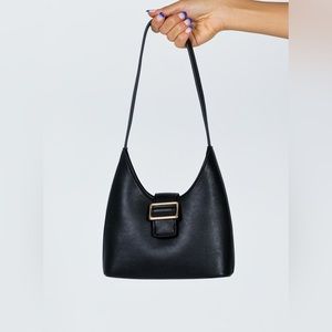 princess polly vegan black shoulder bag